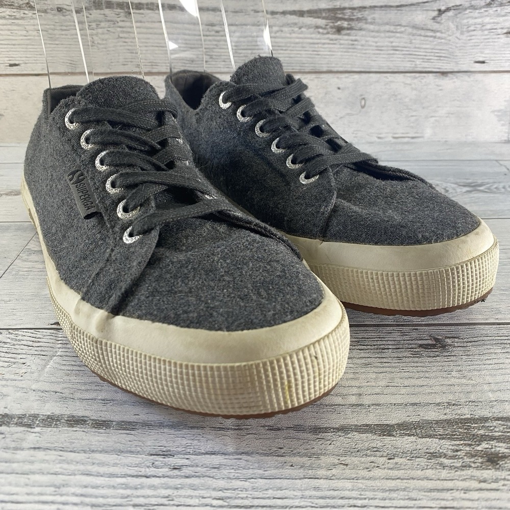 Superga UNISEX Classic Gray Wool Blend Casual Sneakers Women's 8.5 / Men's 7